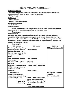 Giáo án Ngữ văn 6 - Bài 6: Thạch Sanh (tiết 21)