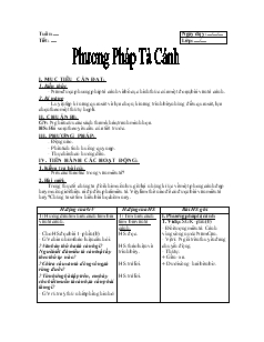 Giáo án Ngữ văn 6 - Phương Pháp Tả Cảnh