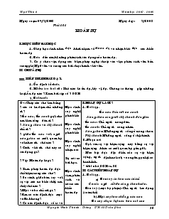 Giáo án Ngữ văn 6 - Tiết 101 đến tiết 108