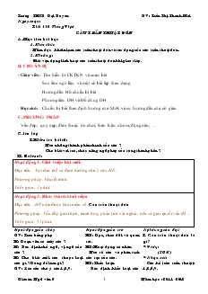 Giáo án Ngữ văn 6 - Tiết 110 - Tiếng Việt: Câu trần thuật đơn