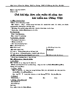 Giáo án Ngữ văn 6 - Tiết 132: Trả bài tập làm văn miêu tả sáng tạo bài kiểm tra Tiếng Việt