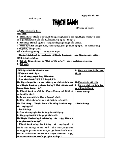 Giáo án Ngữ văn 6 - Tiết 21, 22: Thạch sanh (Truyện cổ tích)