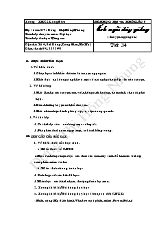 Giáo án Ngữ văn 6 - Tiết 34: Ếch ngồi đáy giếng (Truyện ngụ ngôn)