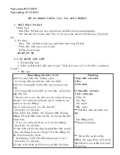 Giáo án Ngữ văn 6 - Tiết 45: Chân, tay, tai, mắt, miệng