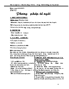 Giáo án Ngữ văn 6 - Tiết 92: Phương pháp tả người - Trường THCS Cổ Đông