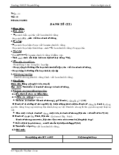 Giáo án Ngữ văn 6 - Tuần 11 - Trường THCS Thạnh Đông