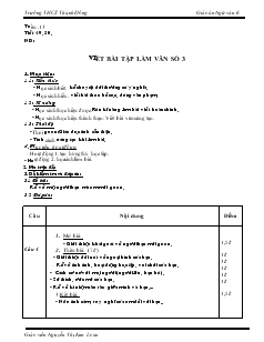 Giáo án Ngữ văn 6 - Tuần 13 - Trường THCS Thạnh Đông