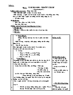 Giáo án Ngữ văn 6 - Tuần 1 - Bài 1: Con rồng, cháu tiên (truyền thuyết)