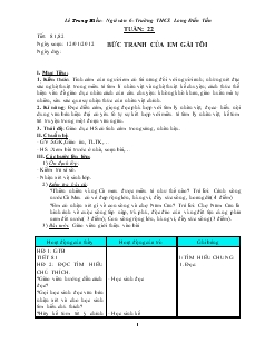 Giáo án Ngữ văn 6 - Tuần 22 - Trường THCS Long Điền Tiến, năm 2011
