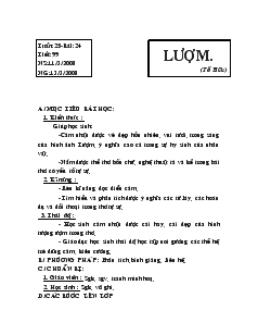 Giáo án Ngữ văn 6 - Tuần: 25