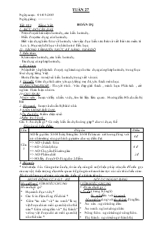 Giáo án Ngữ văn 6 - Tuần 27 - Tiết 101: tiếng Việt: Hoán dụ