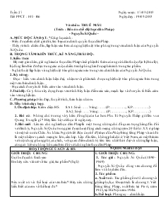 Giáo án Ngữ văn 6 - Tuần 27 - Tiết 105 -106 Văn bản: Thuế máu (trích : bản án chế độ thực dân pháp) - Nguyễn Ái Quốc