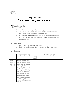 Giáo án Ngữ văn 6 - Tuần 2 - Tiết 7 - 8: Tập làm văn - Tìm hiểu chung về văn tự sự