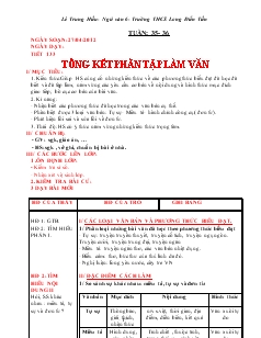 Giáo án Ngữ văn 6 - Tuần 35 - Trường THCS Long Điền Tiến, năm 2012