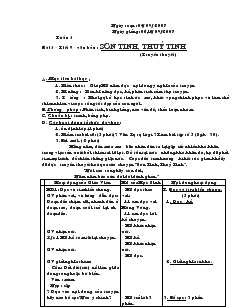 Giáo án Ngữ văn 6 - Tuần 3 - Bài 3, Tiết 9 Văn bản: Sơn tinh, thuỷ tinh (truyền thuyết)