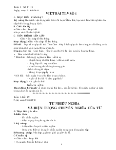 Giáo án Ngữ văn 6 - Tuần 5, 6, 7, 8