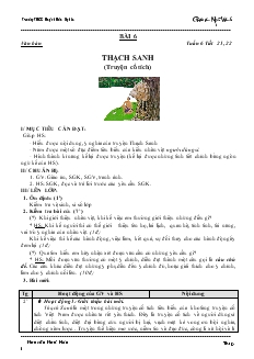 Giáo án Ngữ Văn 6 - Tuần 6 - Trường THCS Huỳnh Hữu Nghĩa