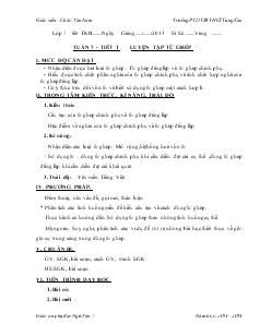 Giáo án Ngữ văn 6 - Tuần 7 - Trường PTDTBT THCS Túng Sán