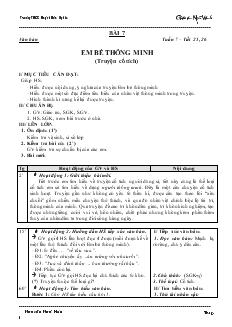 Giáo án Ngữ Văn 6 - Tuần 7 - Trường THCS Huỳnh Hữu Nghĩa