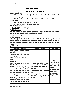 Giáo án Ngữ văn 8 - Tiết: 121 Sang thu - Trường THCS Lê Lai