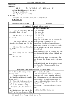 Giáo án tự chọn Ngữ văn 9