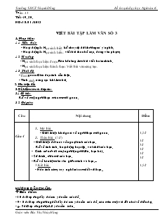 Kế hoạch dạy học Ngữ văn 6 - Tuần 13