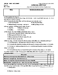 Kiểm tra Ngữ Văn, lớp 6 năm 2008