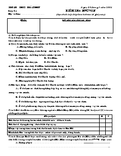 Kiểm tra Ngữ văn, lớp 6 - Trường THCS Trần Phú