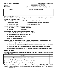 Kiểm tra Ngữ văn - Trường THCS Trần Phú, năm 2008