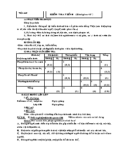 Kiểm tra tiếng Việt (thời gian 45'), lớp 6