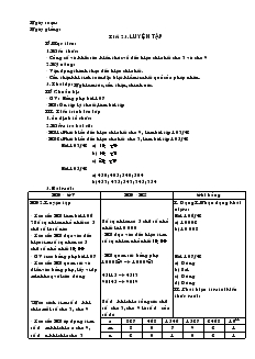 Giáo án Toán 6 - Đại số - Tiết 23: Luyện tập