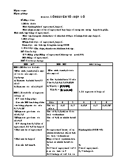 Giáo án Toán 6 - Đại số - Tiết 25: Số nguyên tố - Hợp số