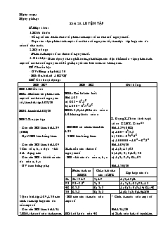 Giáo án Toán 6 - Đại số - Tiết 28: Luyện tập