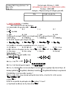 Đề kiểm tra học kỳ II - Môn toán lớp 6