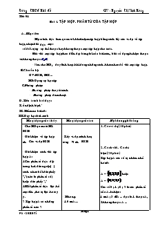 Giáo án Toán 6 - Số học - Tiết 1 đến 48