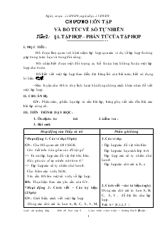 Giáo án Toán 6 - Số học - Tiết 1 đến tiết 111