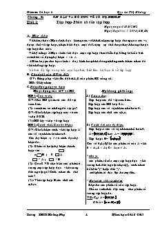 Giáo án Toán 6 - Số học - Tiết 1 đến tiết 50