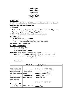 Giáo án Toán 6 - Số học - Tiết 28: Luyện tập