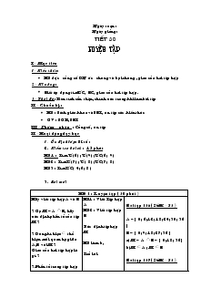 Giáo án Toán 6 - Số học - Tiết 30: Luyện tập