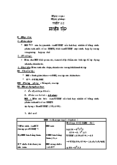 Giáo án Toán 6 - Số học - Tiết 32: Luyện tập