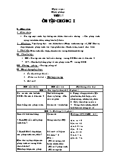 Giáo án Toán 6 - Số học - Tiết 37: Ôn tập chương I