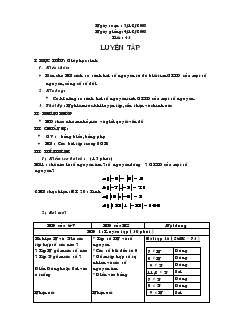 Giáo án Toán 6 - Số học - Tiết 43: Luyện tập