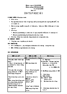 Giáo án Toán 6 - Số học - Tiết 53: Ôn tập học kì I