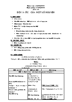 Giáo án Toán 6 - Số học - Tiết 65: Bội và ước của một số nguyên