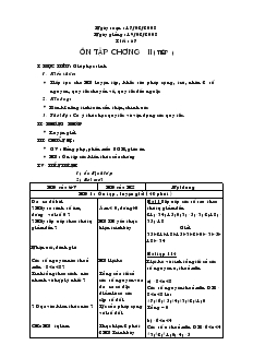 Giáo án Toán 6 - Số học - Tiết 67: ôn tập chương II (tiếp)