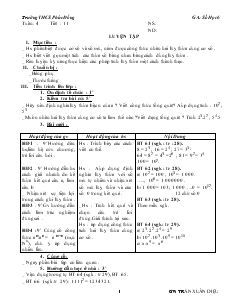 Giáo án Toán 6 - Số học - Tuần 4, 5