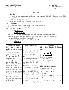 Giáo án Toán 6 - Số học - Tuần 6, 7