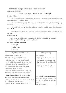 Giáo án Toán 6 - Tiết 1 đến tiết 106