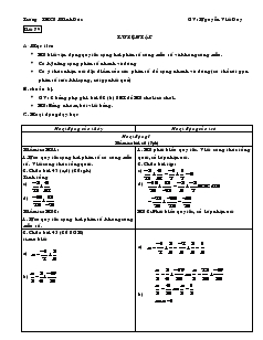 Giáo án Toán 6 - Tiết 79, 80