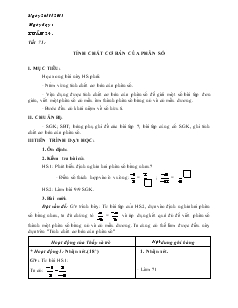 Giáo án Toán 6 - Tuần 24 - Tiết 71, 72, 73